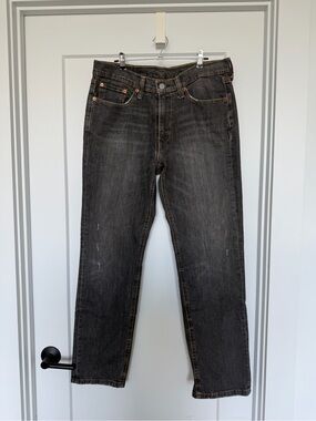 Levi's Men's Charcoal Straight-Leg Jeans